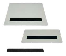 Cable entry plates with brush strip