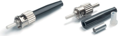 ST Fiber Optic Connector, SM, 3 mm (0.12'), metallic case