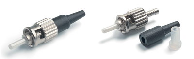ST Fiber Optic Connector, SM, 0.9 mm (0.04'), metallic case
