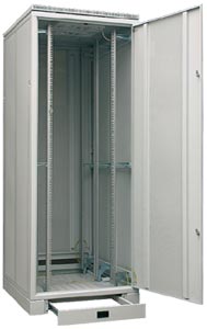 CS cabinet, width 800 mm (31,5'), with steel perforated door, RAL 7035