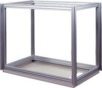 Framework of outdoor cabinet set on the plinth
