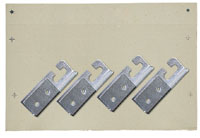 Cabinet delivery includes four hanging brackets and a wall- mounting template.