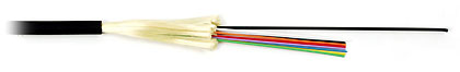 Indoor/outdoor fiber optic cable, with tight buffer