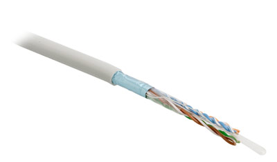 Shielded Twisted Pair Cable (FTP), category 5e, 4 pairs, Solid, LSZH