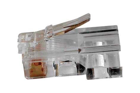 Modular Plug RJ-45 for Twisted Pair, Category 5, Solid, with Insert