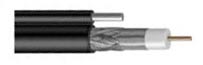 Coaxial cable RG-6-U, outdoor, with a self-supporting wire, PE