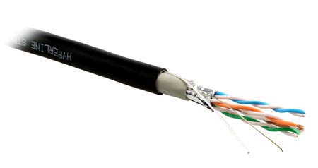 Shielded Twisted Pair Cable (STP), 4 pairs, Solid, Outdoor