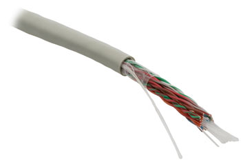 Unshielded twisted pair cable UTP, category 5, 10 pairs, solid