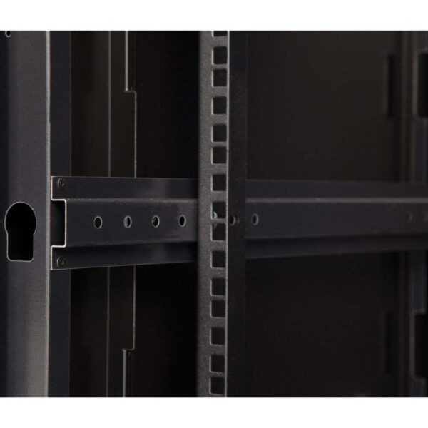 12U LINIER® Fixed Wall Mount Cabinet - Glass Door brackets