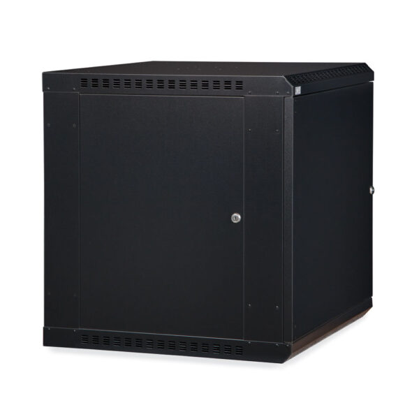 12U LINIER® Fixed Wall Mount Cabinet - Solid Door dimetric