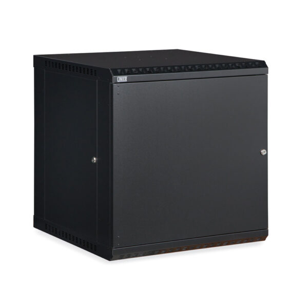 12U LINIER® Fixed Wall Mount Cabinet - Solid Door isometric