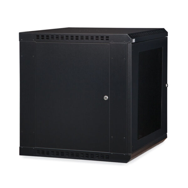 12U LINIER® Fixed Wall Mount Cabinet - Vented Door dimetric