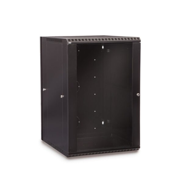 18U LINIER® Swing-Out Wall Mount Cabinet - Glass Door