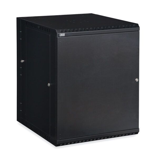 15U LINIER® Swing-Out Wall Mount Cabinet - Solid Door