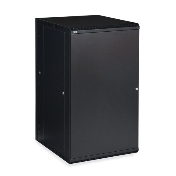 22U LINIER® Swing-Out Wall Mount Cabinet - Solid Door