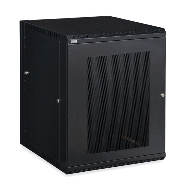 15U LINIER® Swing-Out Wall Mount Cabinet - Vented Door