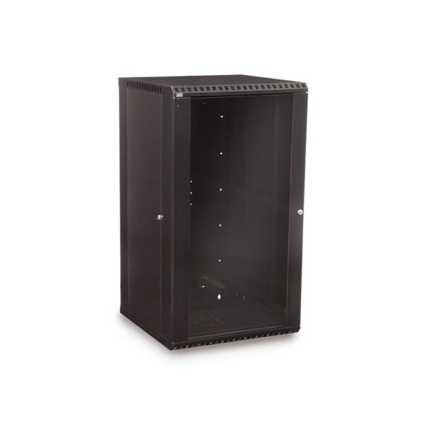 22U LINIER® Fixed Wall Mount Cabinet - Glass Door