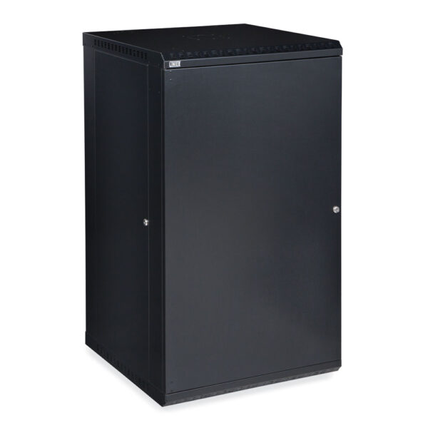 22U LINIER® Fixed Wall Mount Cabinet - Solid Door