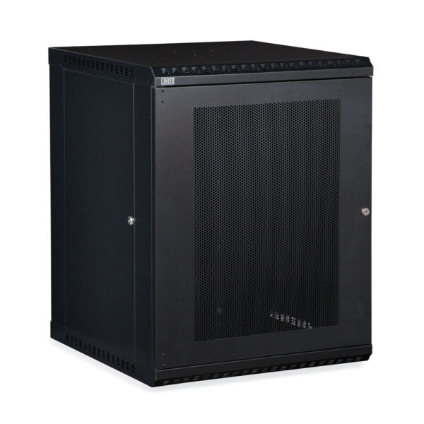 15U LINIER® Fixed Wall Mount Cabinet - Vented Door