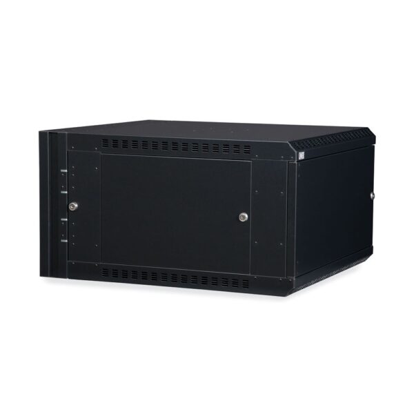 6U LINIER® Swing-Out Wall Mount Cabinet - Solid Door dimetric