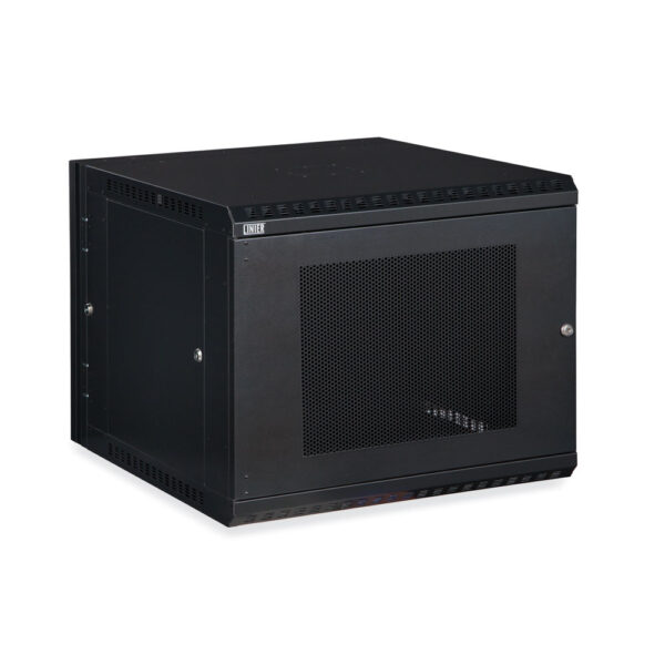 9U LINIER® Swing-Out Wall Mount Cabinet - Vented Door isometric