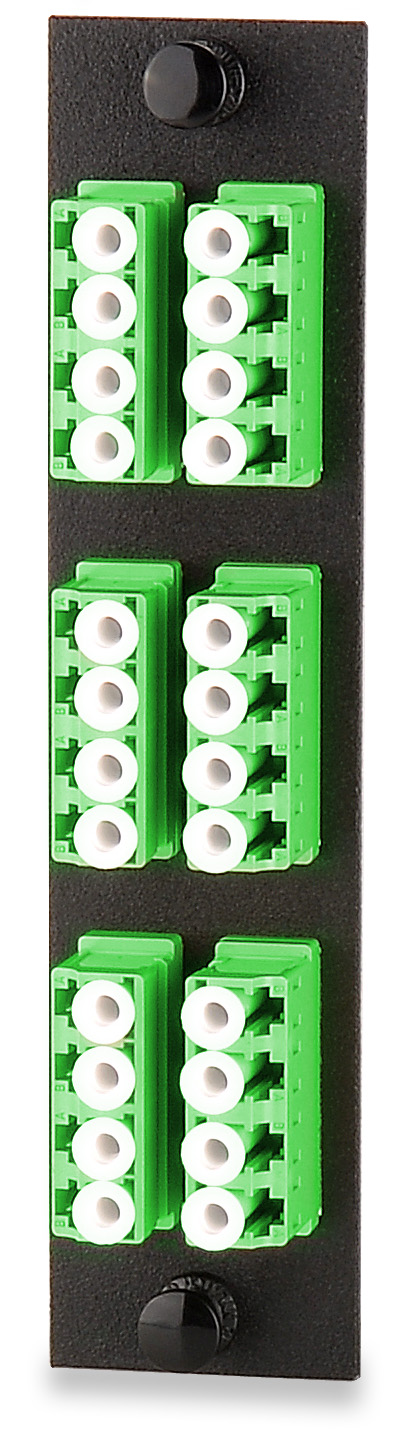 Fiber Quad Lc Apc Sm Adapter Plate Green Adapters Sku Ufe B