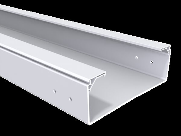 Solid bottom tray insulating BPE-C 100X600 UVM1 7035 - PVC UVM1 Resistent to Solar Radiation - Product reference 2/10069 series  BASORPLAST