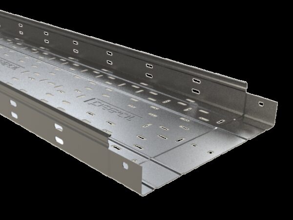 Perforated cable tray MRE 600X60 GC - Hot Dip Galvanized Steel (HDG) - Product reference 2/7523 series  BASORTRAY