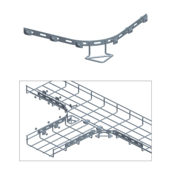 CABLE TRAY CURVED BAR KIT W/ HARDWARE