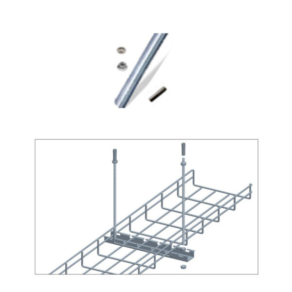 CABLE TRAY 3FT THREADED ROD W/ ANCHOR HARDWARE