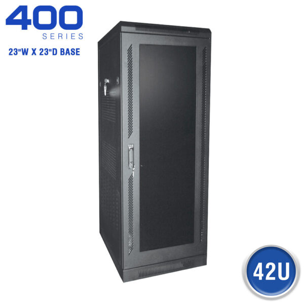 FLOOR ENCLOSURE W/ SMOKED ACRYLIC DOOR - 400 SERIES (23"W X 23"D)