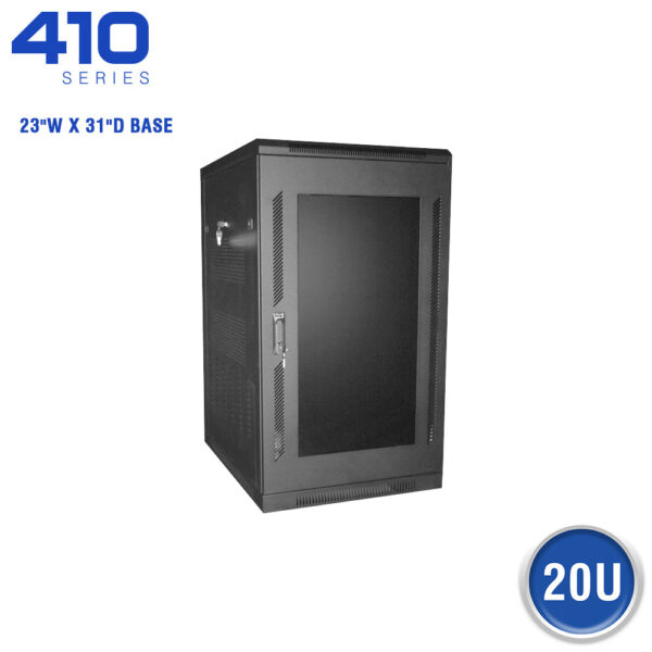 FLOOR ENCLOSURE W/ SMOKED ACRYLIC DOOR - 410 SERIES (23"W X 31"D)