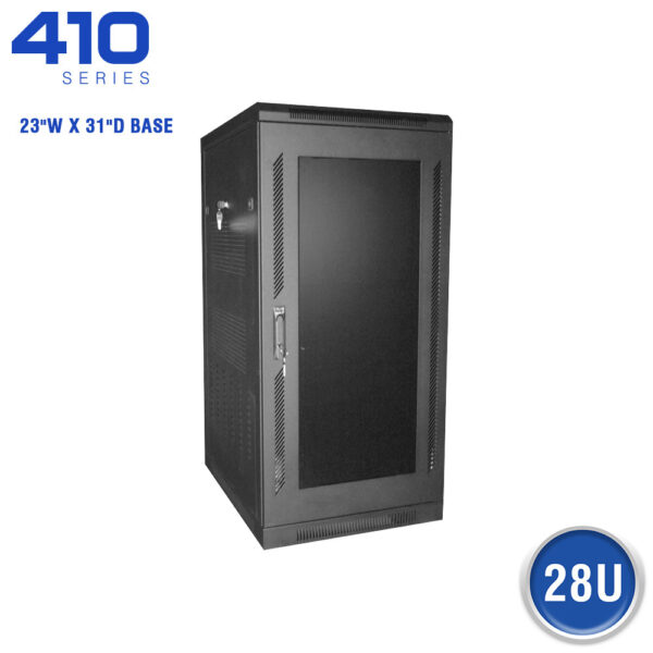 FLOOR ENCLOSURE W/ SMOKED ACRYLIC DOOR - 410 SERIES (23"W X 31"D)