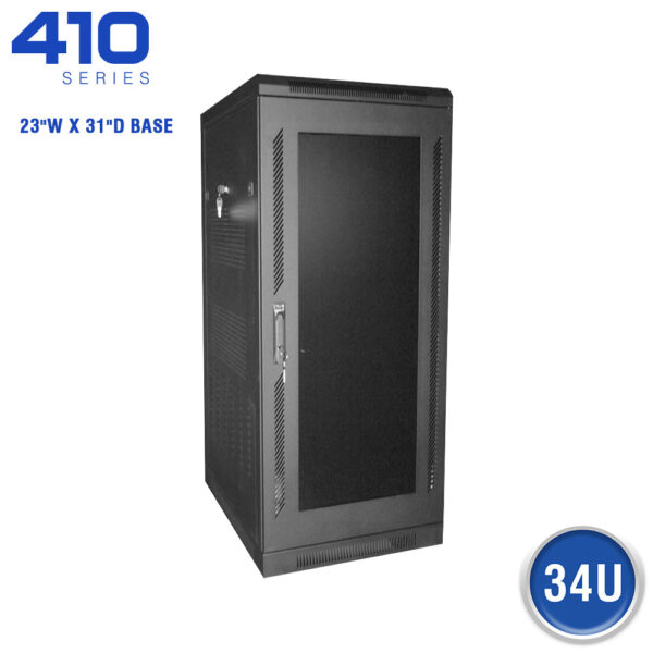 FLOOR ENCLOSURE W/ SMOKED ACRYLIC DOOR - 410 SERIES (23"W X 31"D)