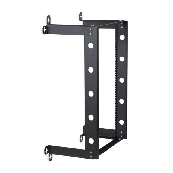 15U LINIER® Swing-Out Wall Mount Cabinet - Glass Door