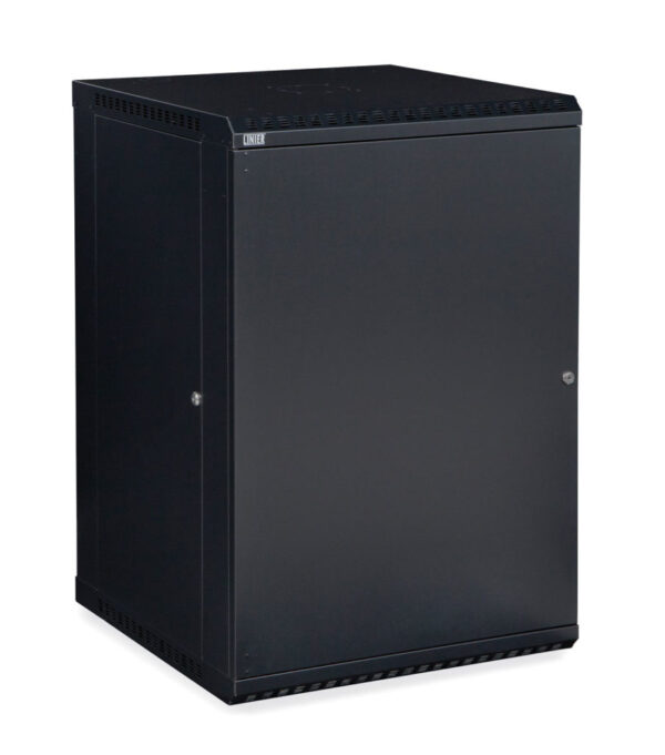 18U LINIER® Fixed Wall Mount Cabinet - Solid Door