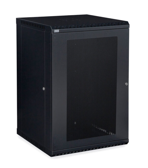 18U LINIER® Fixed Wall Mount Cabinet - Vented Door